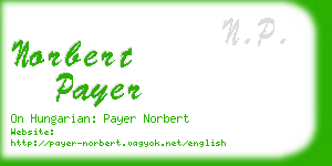 norbert payer business card